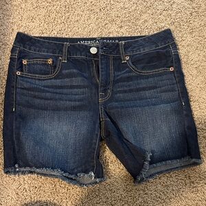 American Eagle Outfitters Women's Deep Indigo Jean Shorts